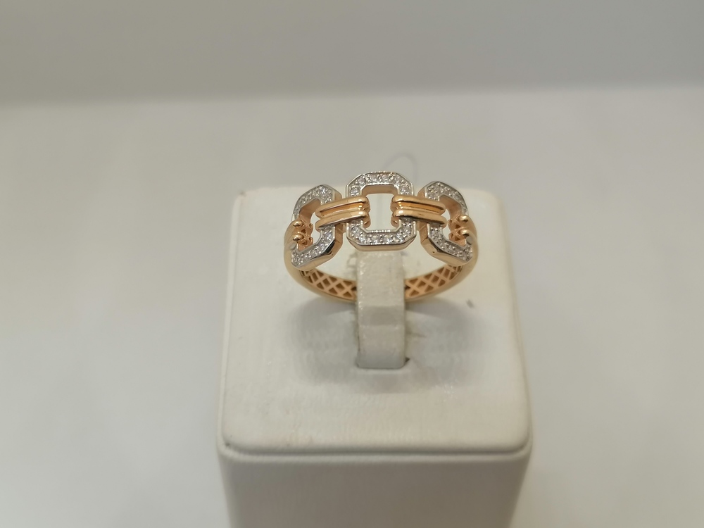 КОЛЬЦО С КАМНЯМИ (Au 585)