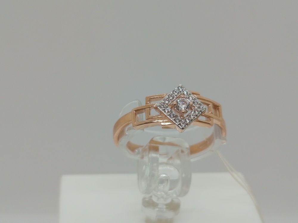 КОЛЬЦО С КАМНЯМИ (Au 585)