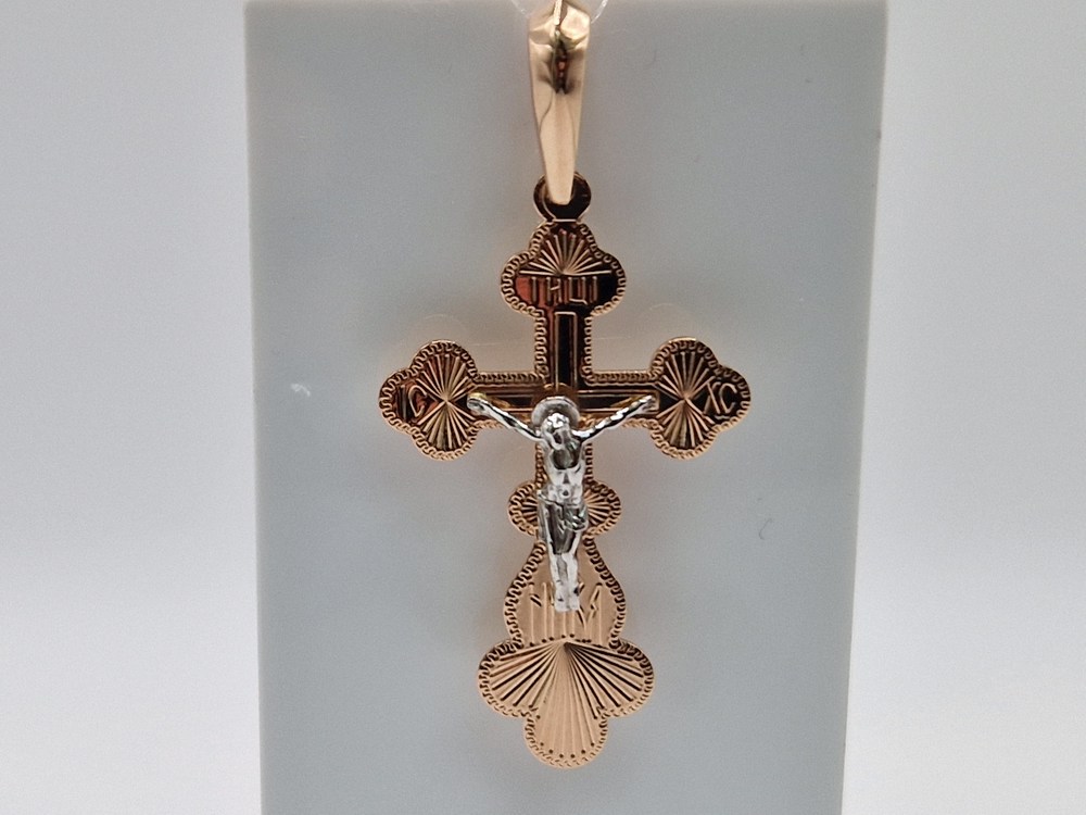 ПОДВЕСКА КРЕСТ без камня (Au 585)