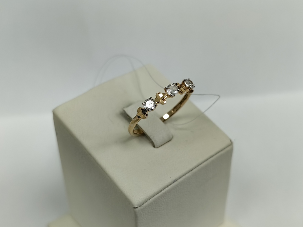 КОЛЬЦО С КАМНЯМИ (Au 585)