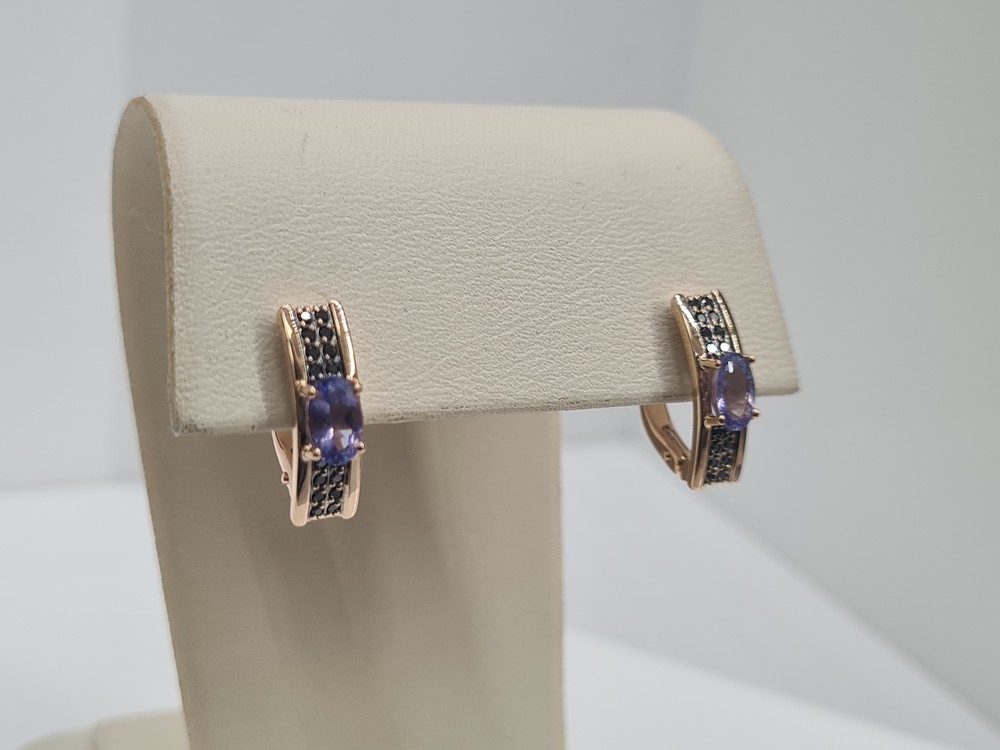 СКМИ585 СЕРЬГИ С КАМНЯМИ (Au 585)