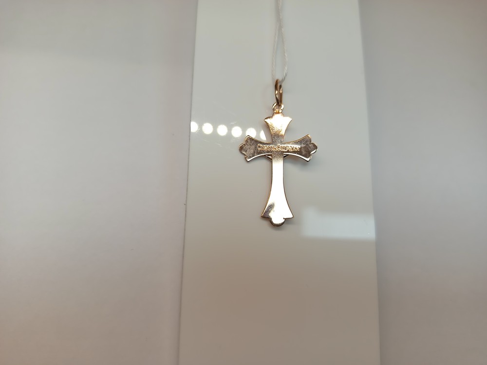 ПОДВЕСКА КРЕСТ БЕЗ КАМНЯ (Au 585)