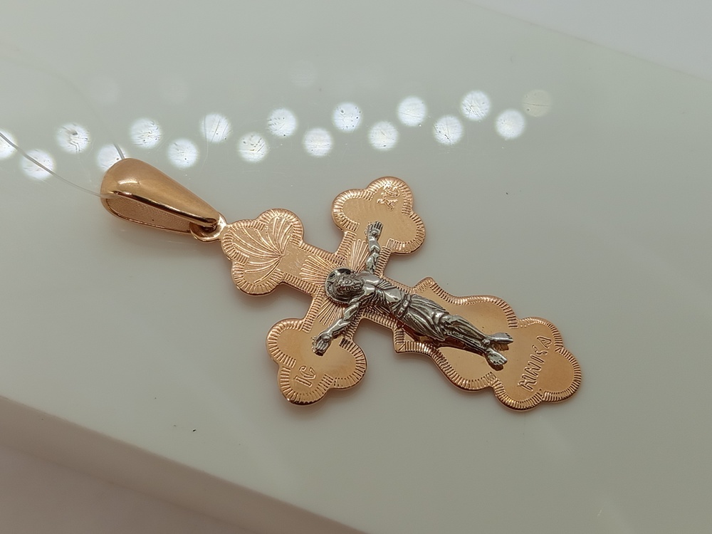 ПОДВЕСКА КРЕСТ без камня (Au 585)