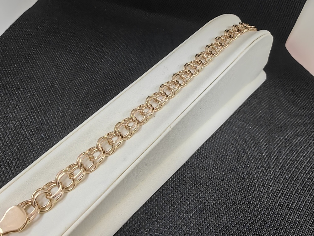 БЛБ585 БРАСЛЕТ ПОЛНОВЕСНЫЙ Бисмарк (Au 585)