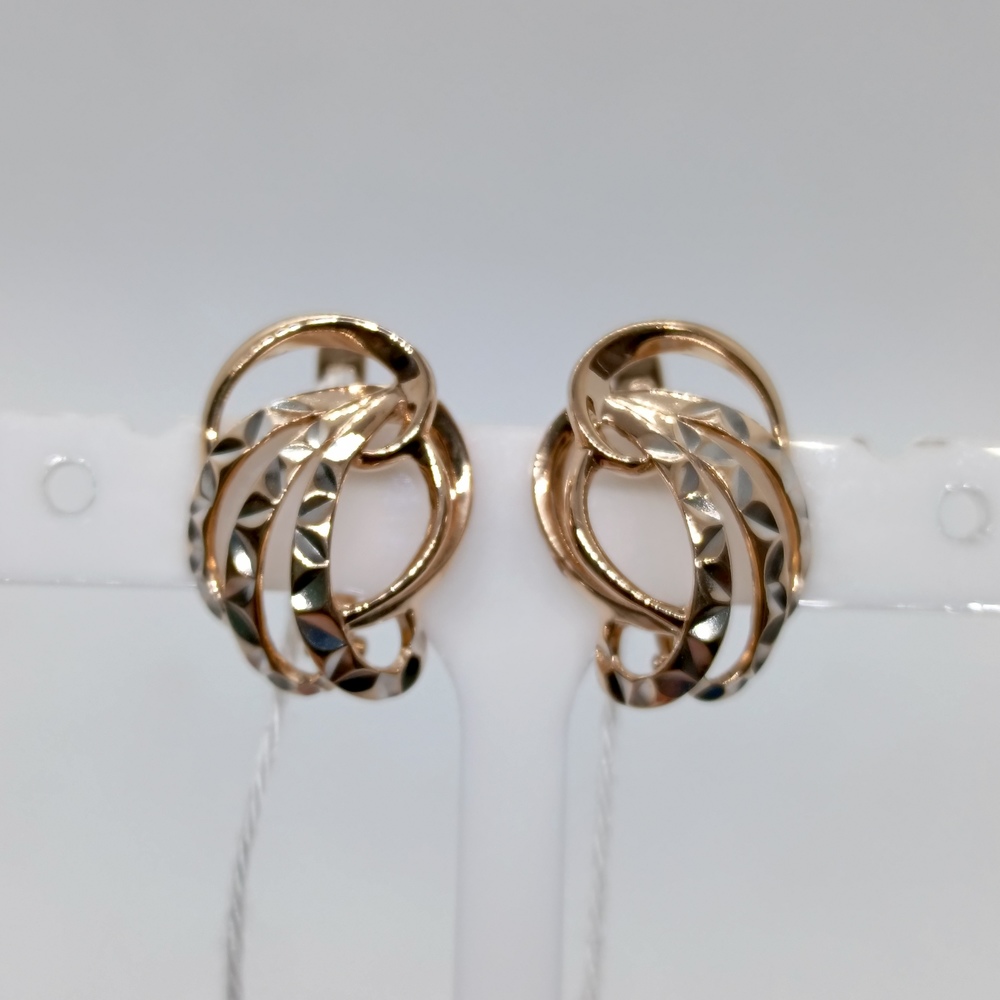 СБКМ585 СЕРЬГИ БЕЗ КАМНЯ (Au 585)