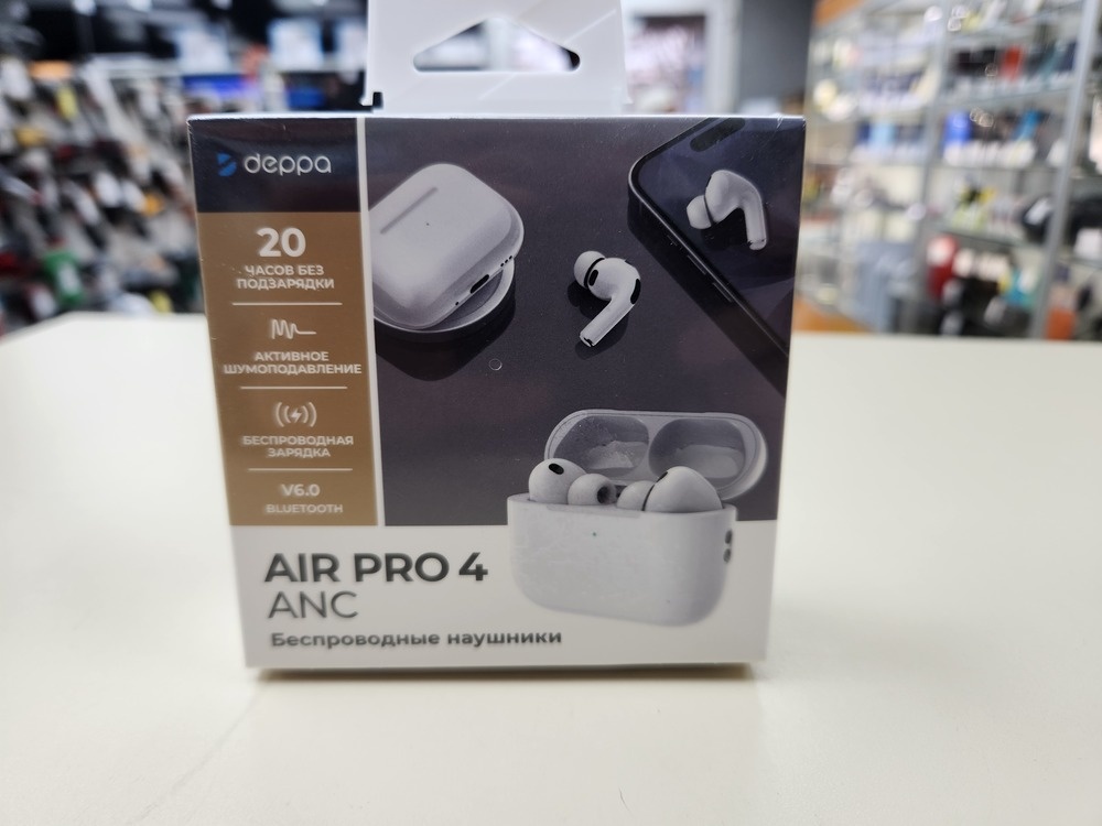 Наушники беспроводные Deppa 44231 Air Pro 4 ANC