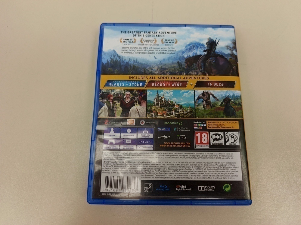 Игра Playstation 4 Witcher 3