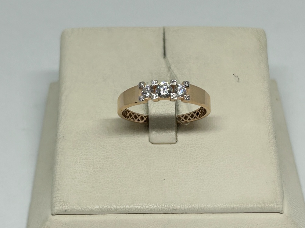 КОЛЬЦО С КАМНЯМИ (Au 585)