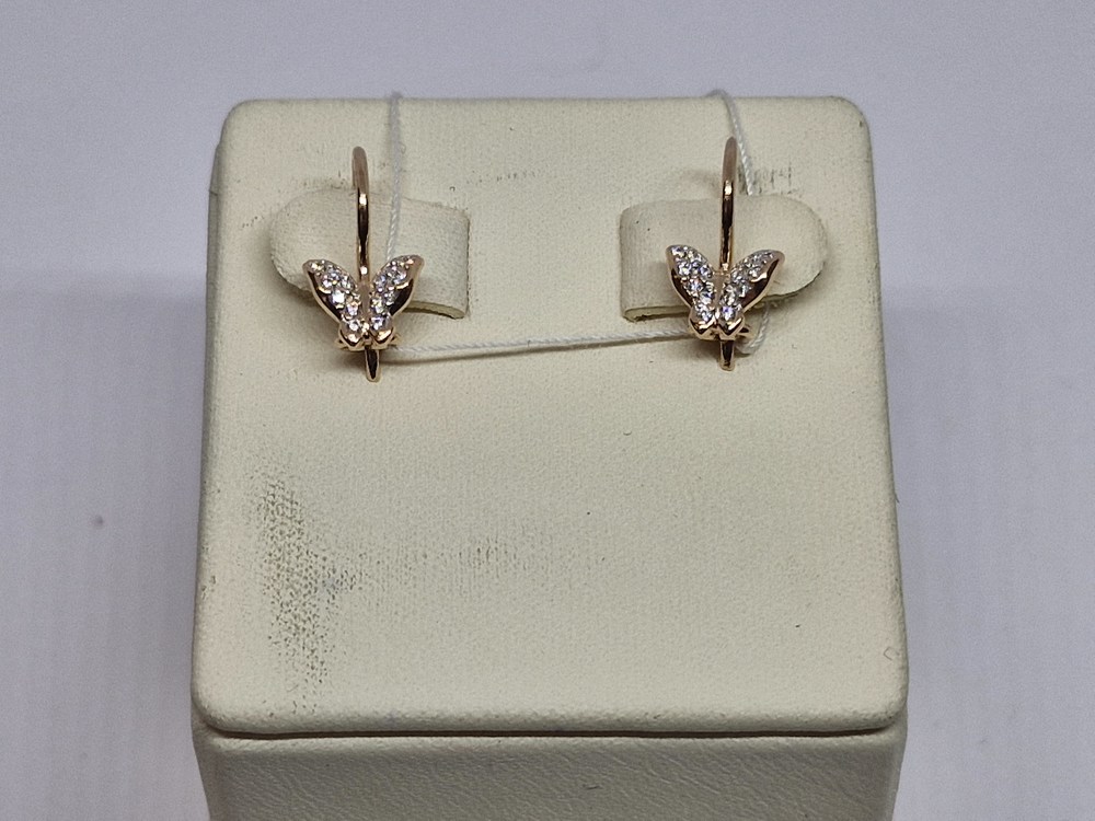 СКМИ585 СЕРЬГИ С КАМНЯМИ (Au 585)