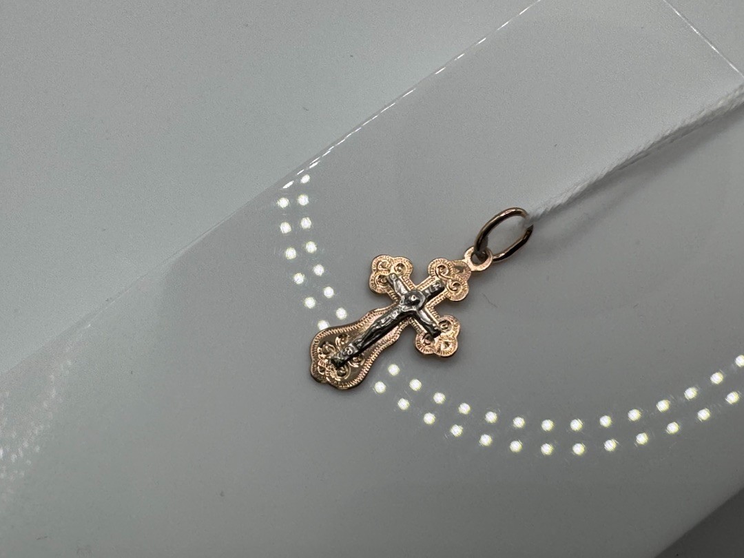 ПОДКБК585 ПОДВЕСКА КРЕСТ БЕЗ КАМНЯ (Au 585)