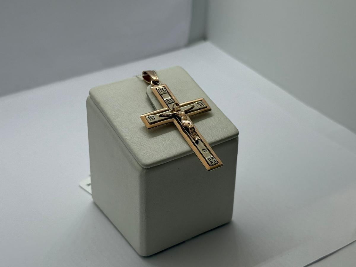 ПОДВЕСКА КРЕСТ без камня (Au 585)