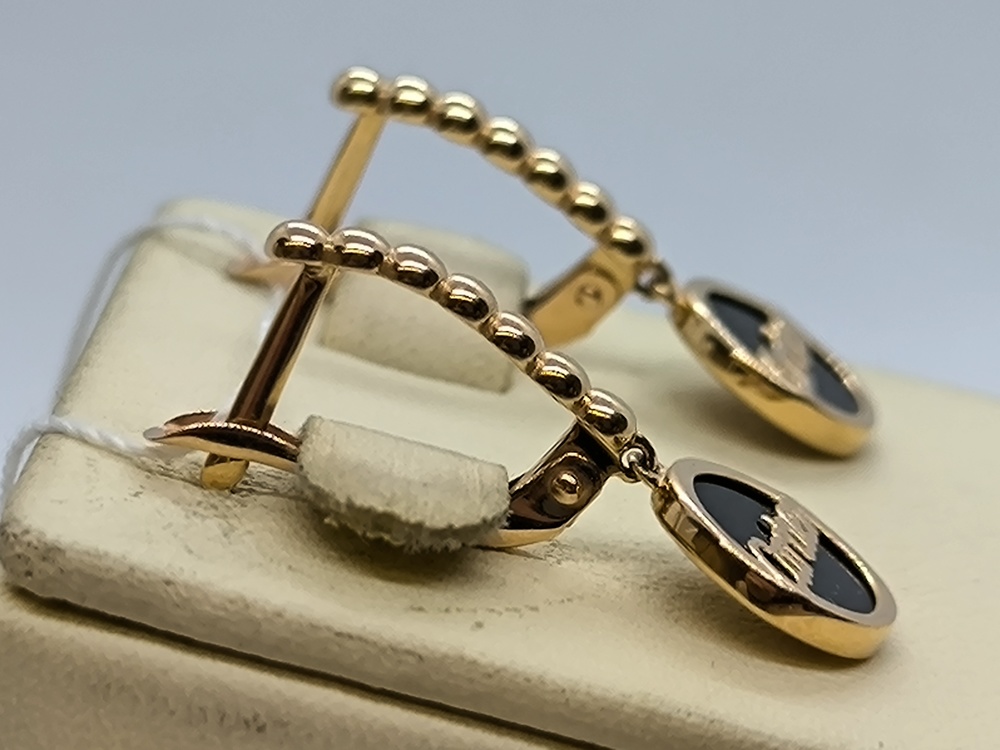 СЕРЬГИ ОНИКС (Au 585)