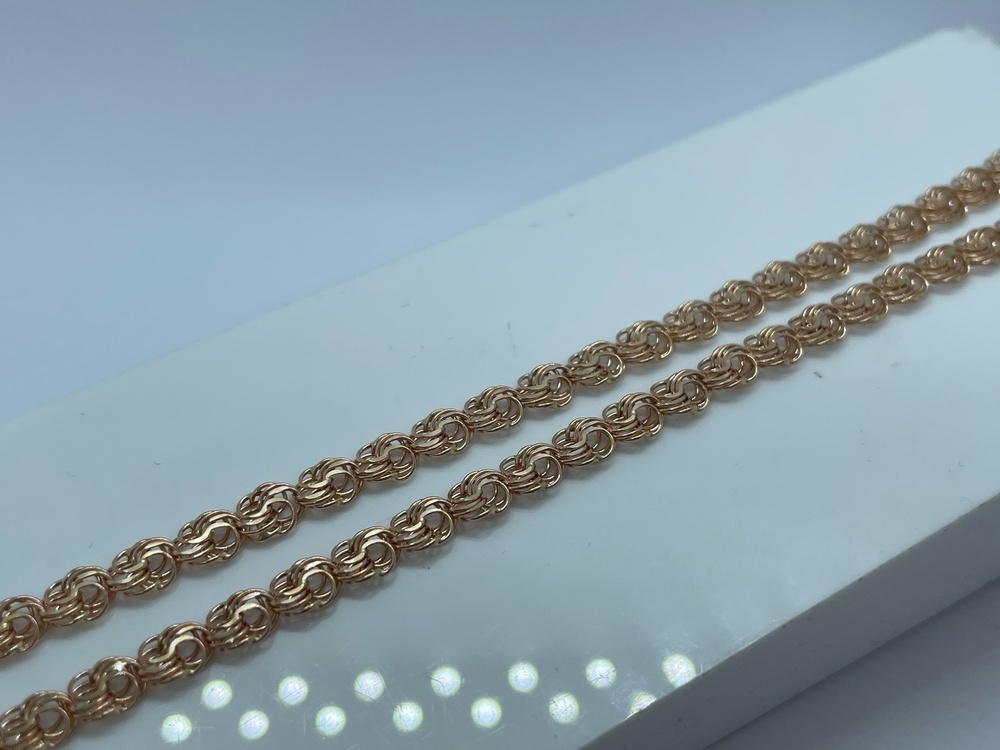 Роза Ц040 ЦЕПЬ ПУСТОТЕЛАЯ Роза (Au 585)