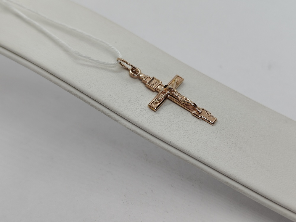 ПОДКБК585 ПОДВЕСКА КРЕСТ БЕЗ КАМНЯ (Au 585)