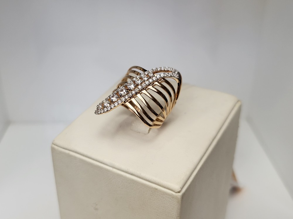 КОЛЬЦО С КАМНЯМИ (Au 585)