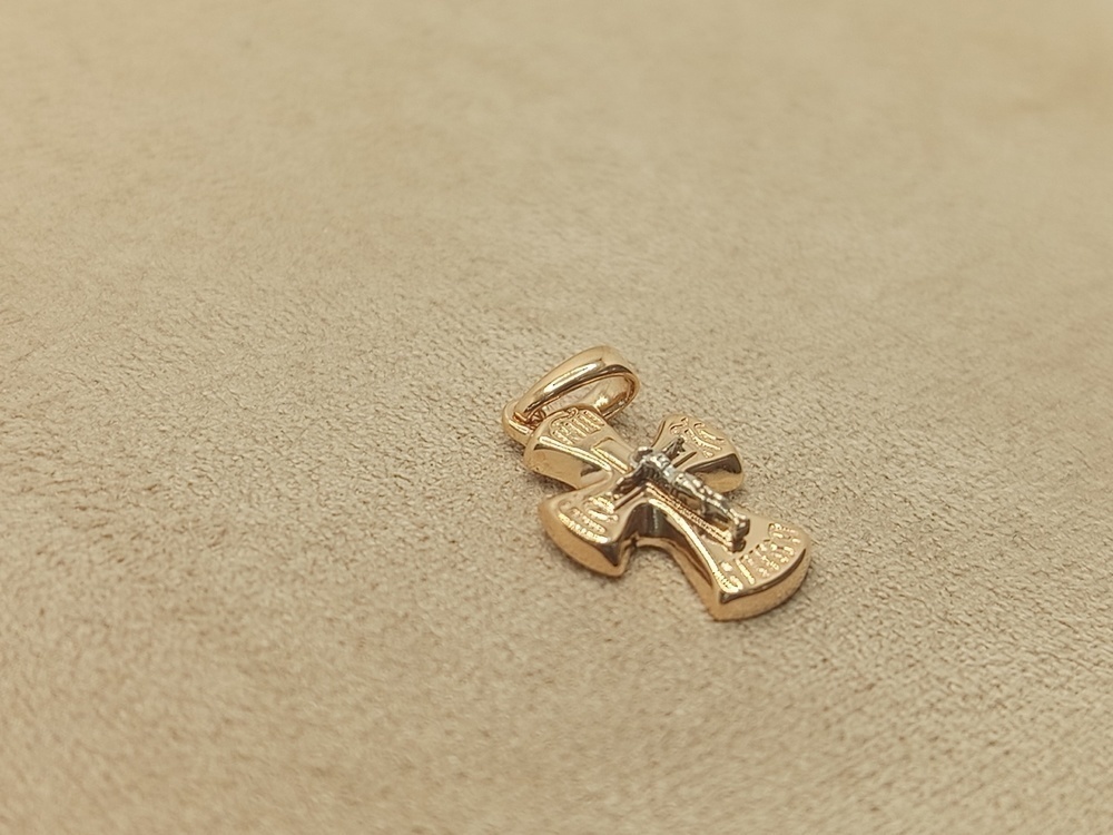 ПОДКБК585 ПОДВЕСКА КРЕСТ БЕЗ КАМНЯ (Au 585)