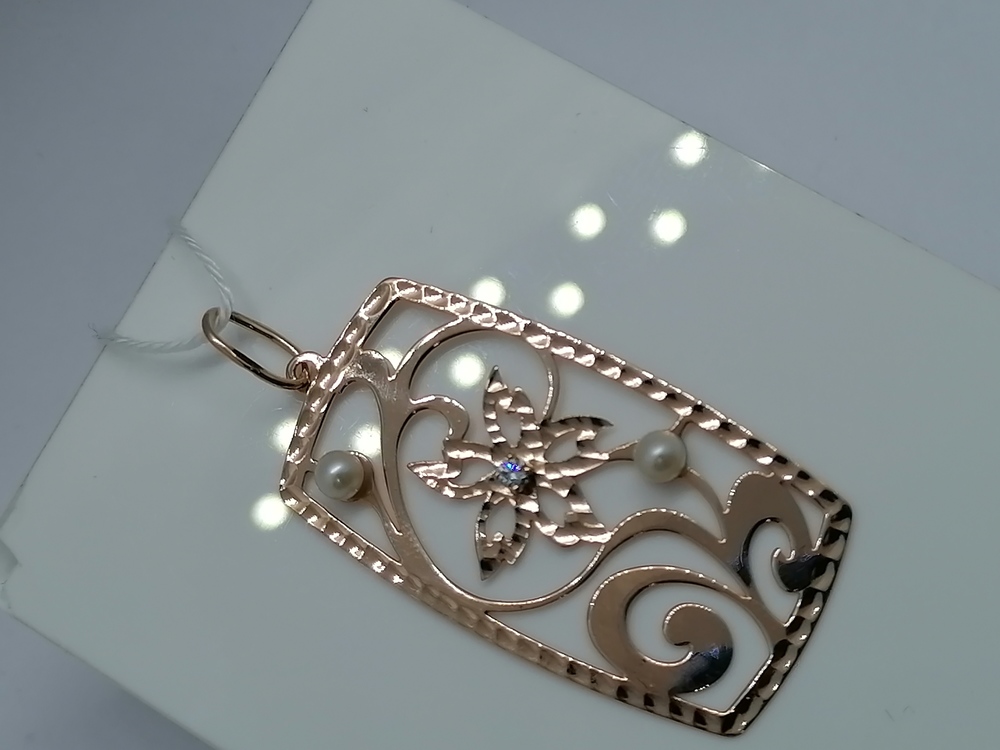 ПОДКМИ585 ПОДВЕСКА С КАМНЯМИ (Au 585)