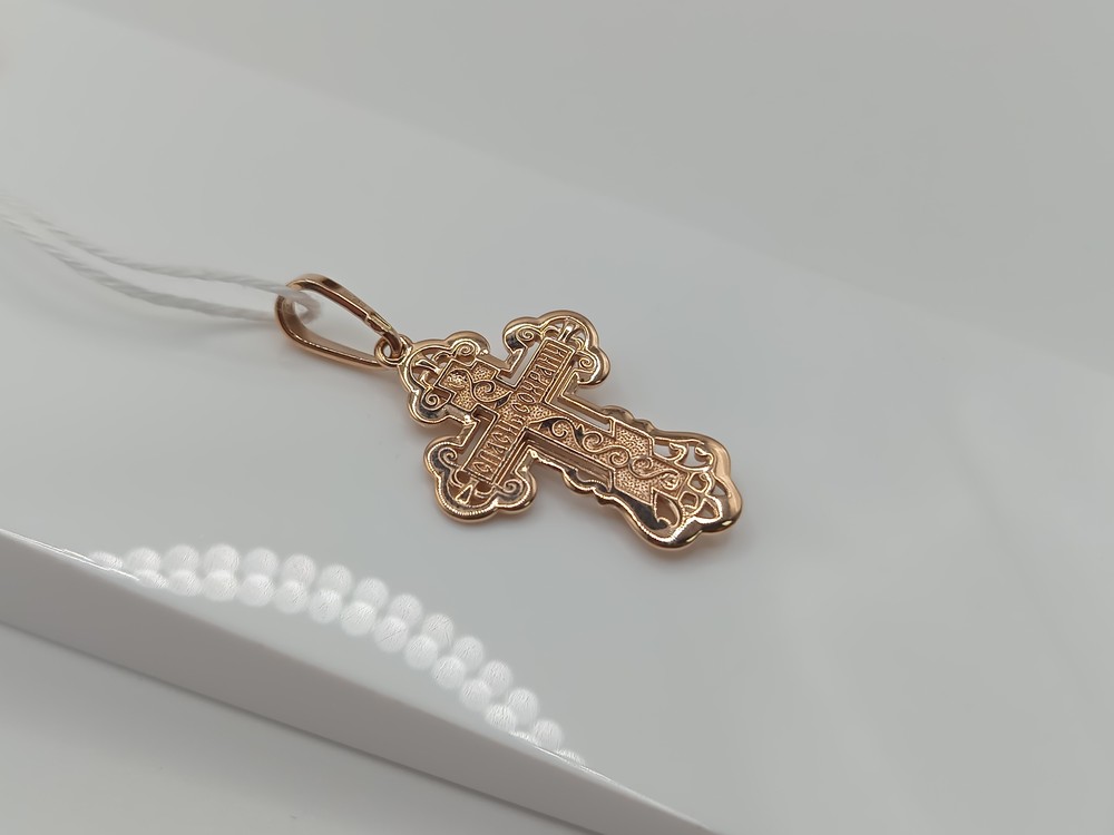 ПОДВЕСКА КРЕСТ БЕЗ КАМНЯ (Au 585)