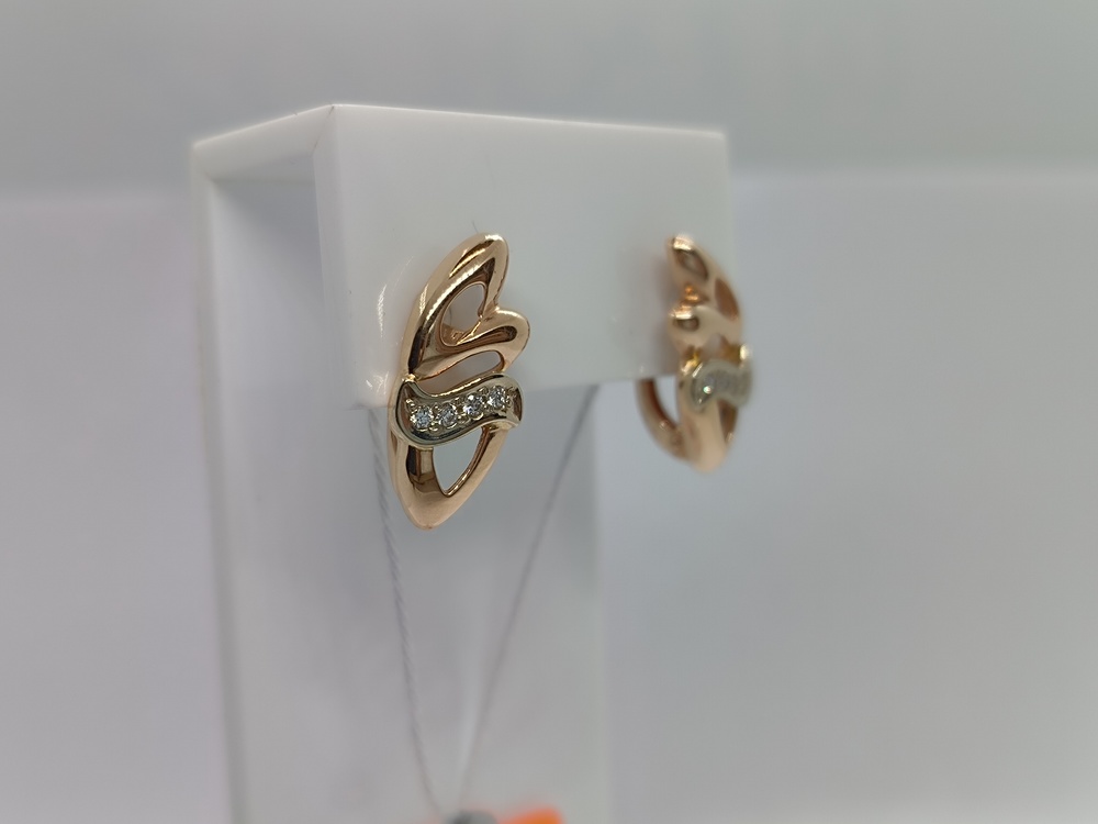 СКМИ585 СЕРЬГИ С КАМНЯМИ (Au 585)