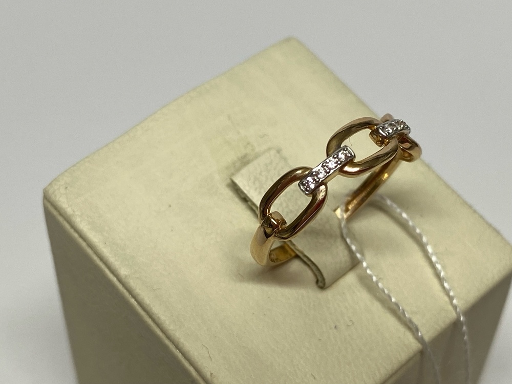 КОЛЬЦО С КАМНЯМИ (Au 585)