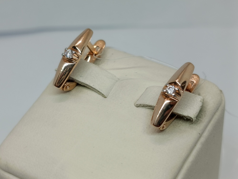 СЕРЬГИ С КАМНЕМ (Au 585)