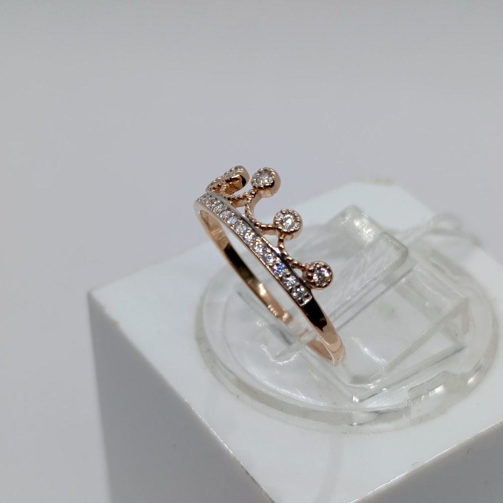 КОЛЬЦО С КАМНЯМИ (Au 585)