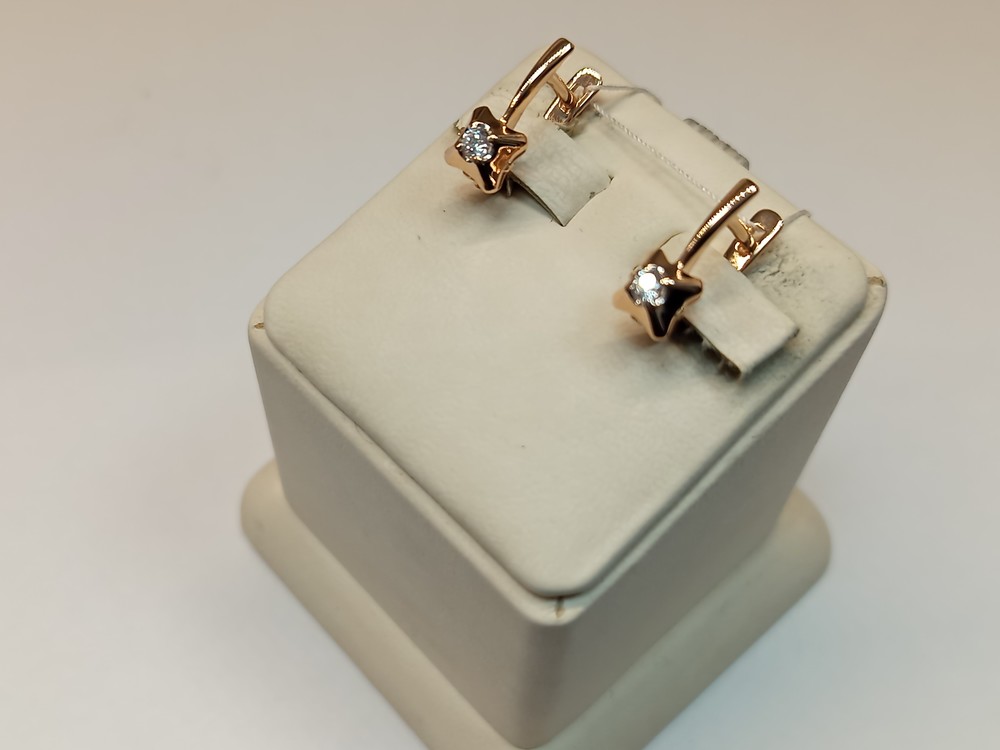 СЕРЬГИ С КАМНЕМ (Au 585)