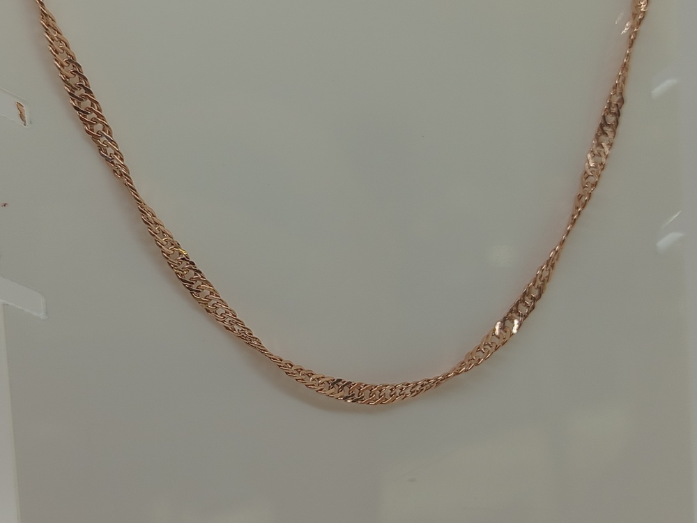 ЦЕПЬ ПУСТОТЕЛАЯ Сингапур (Au 585)