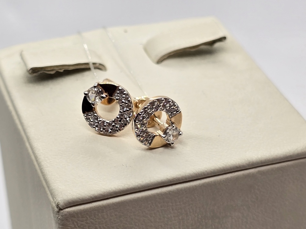 СЕРЬГИ ПУСЕТЫ с камнями (Au 585)