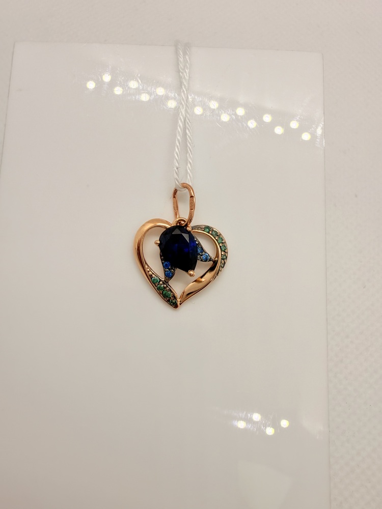 ПОДКМИ585 ПОДВЕСКА С КАМНЯМИ (Au 585)