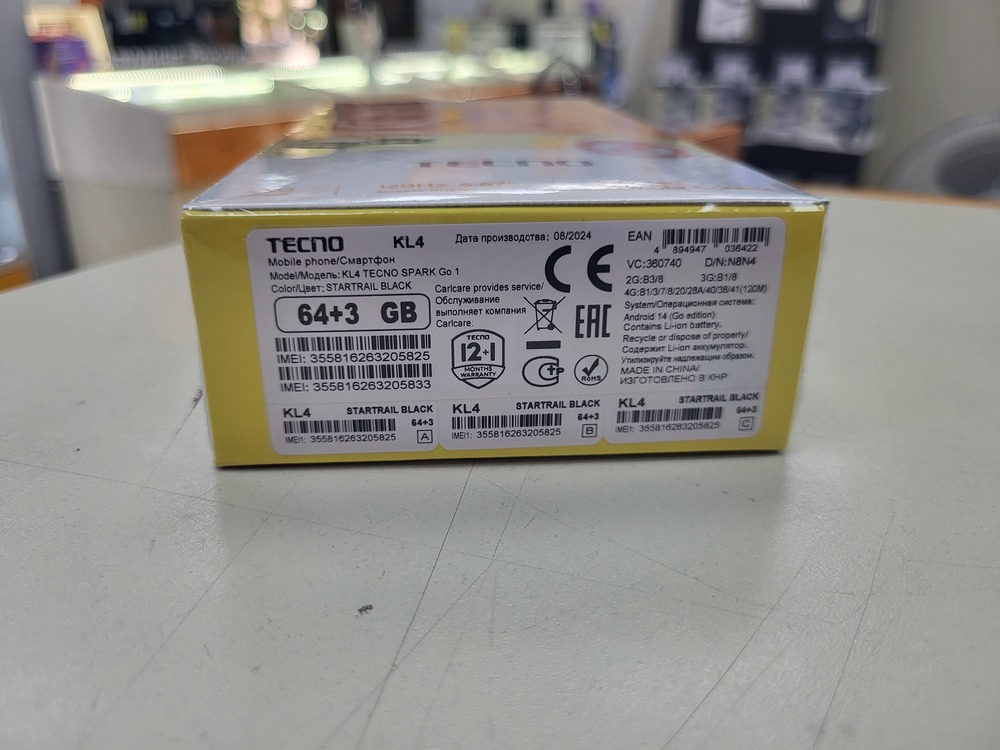 Смартфон Tecno Spark Go1 3/64