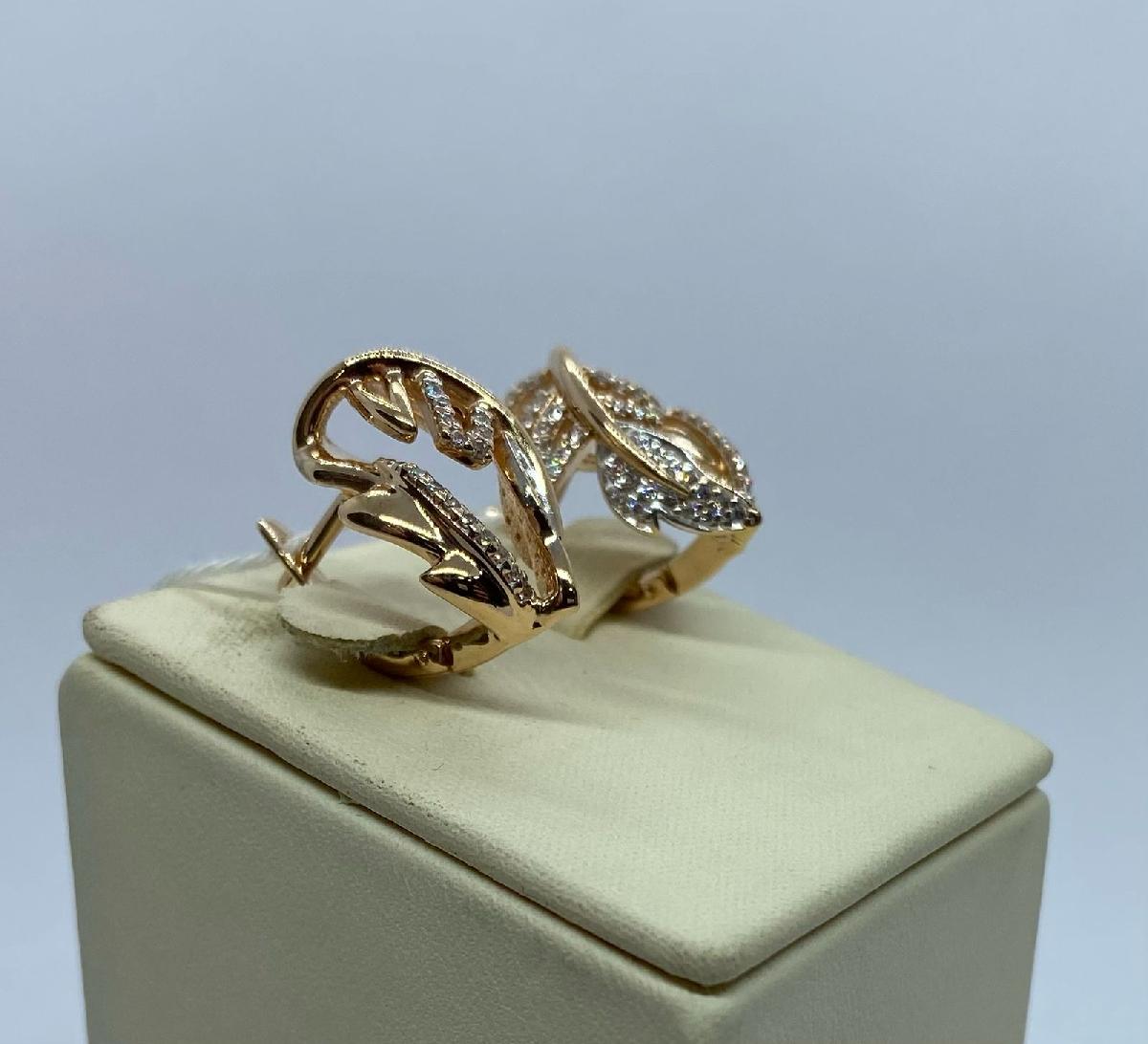 СКМИ585 СЕРЬГИ С КАМНЯМИ (Au 585)