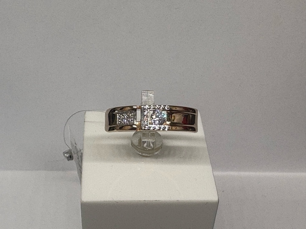 КОЛЬЦО С КАМНЯМИ (Au 585)