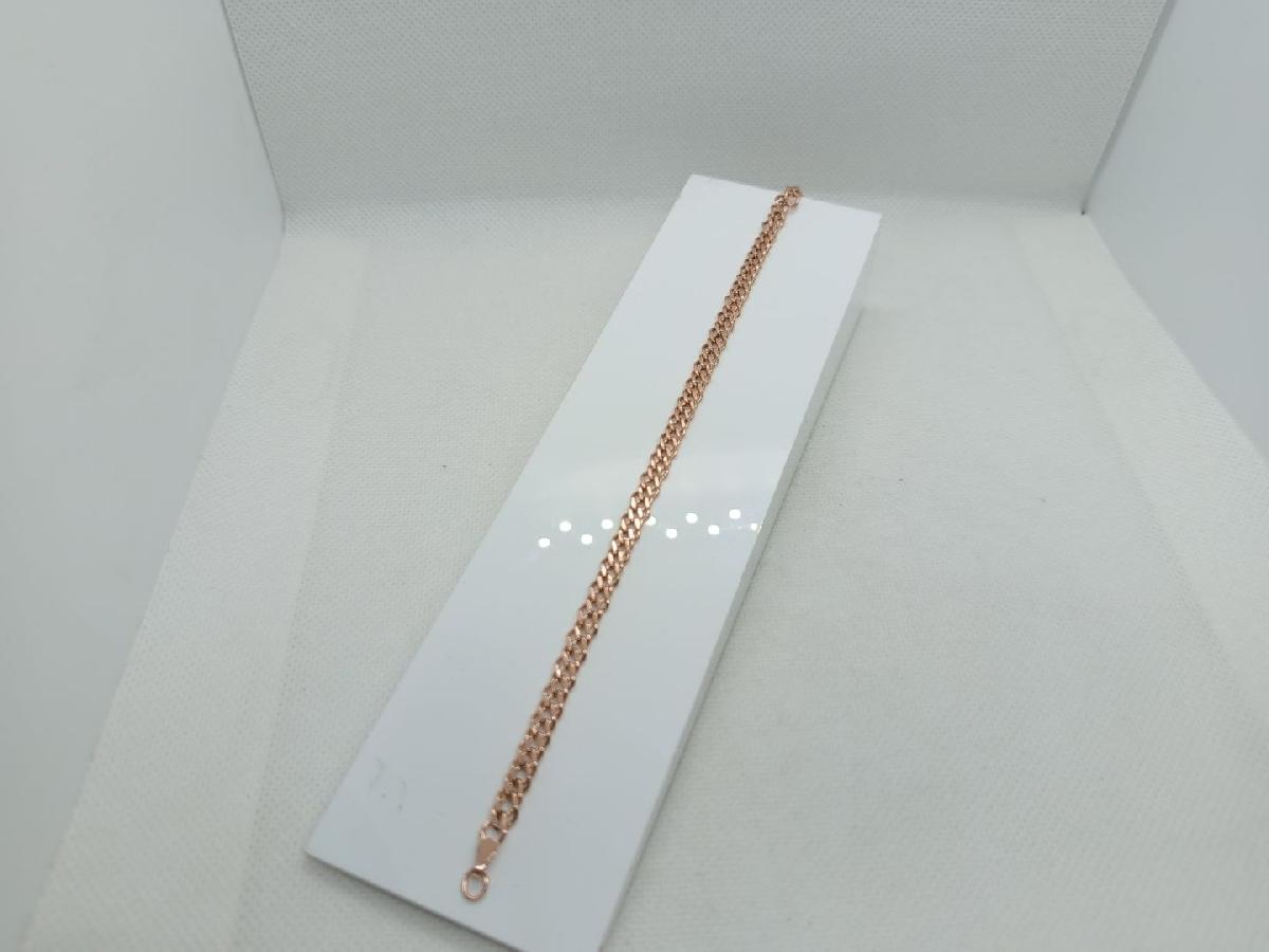 БРАСЛЕТ ПУСТОТЕЛЫЙ Ромб двойной Au 585