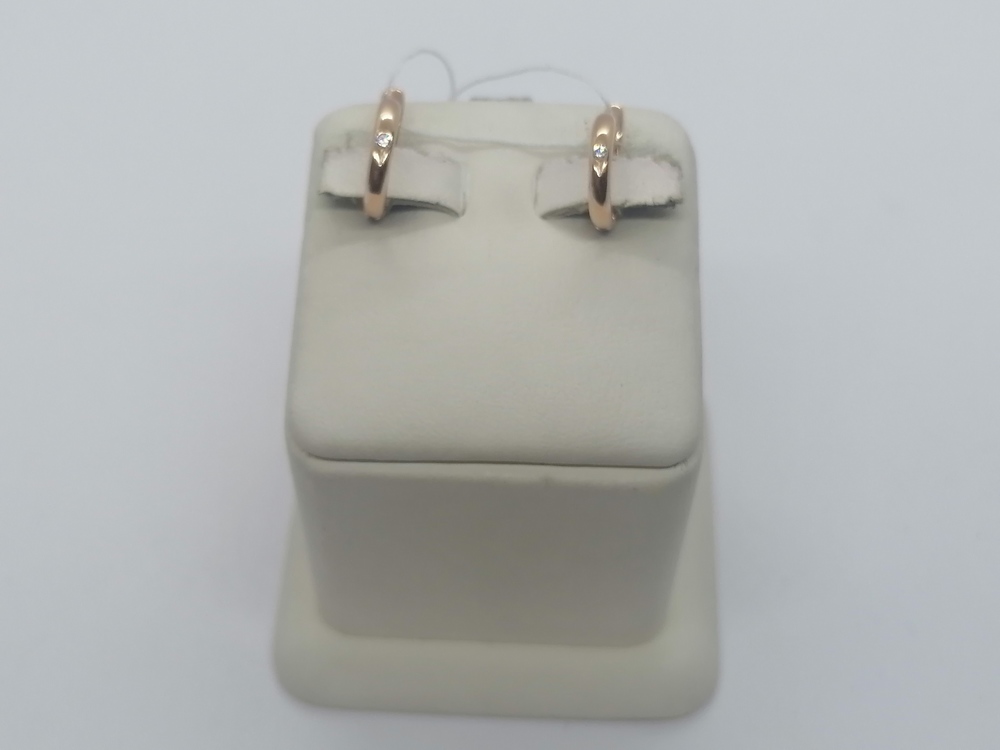 СКМ585 СЕРЬГИ С КАМНЕМ (Au 585)