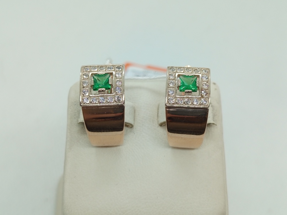 СКМИ585 СЕРЬГИ С КАМНЯМИ (Au 585)