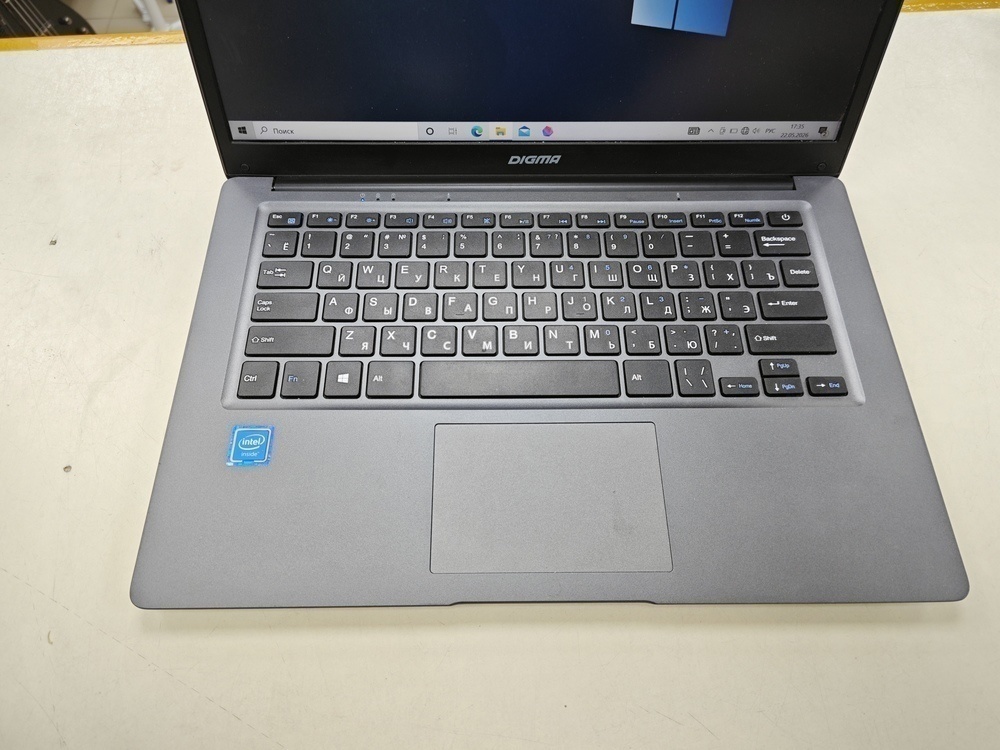 Ноутбук DIGMA; Pentium J3710, Intel UHD Graphics, 4 Гб, 120 Гб, Нет