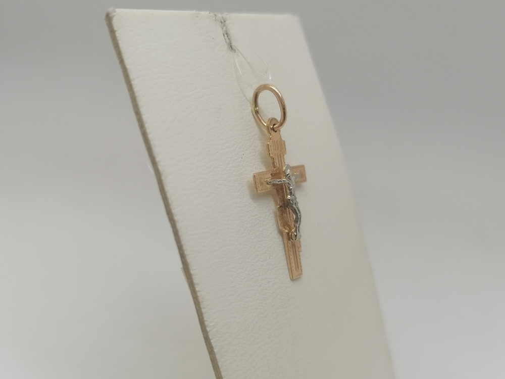 810-00268-10-00-00-02 ПОДВЕСКА КРЕСТ без камня (Au 585)