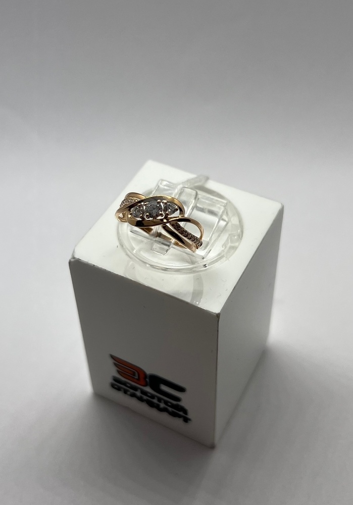 КОЛЬЦО С КАМНЯМИ (Au 585)