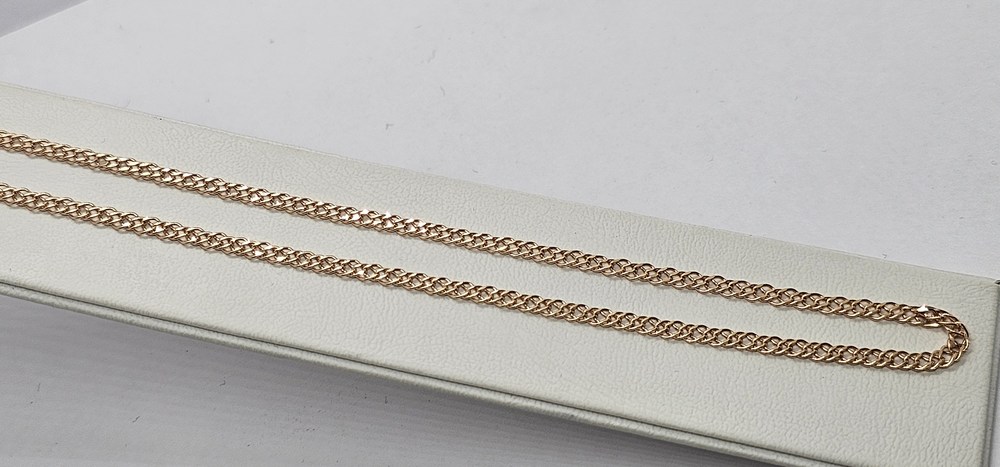 ЦЕПЬ ПУСТОТЕЛАЯ Ромб двойной (Au 585)