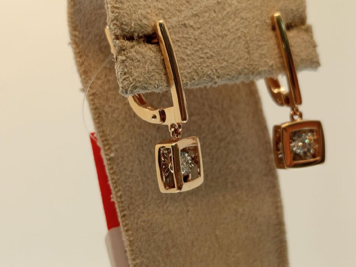 02-11-5704-11-00 СЕРЬГИ БРИЛЛИАНТ (Au 585)