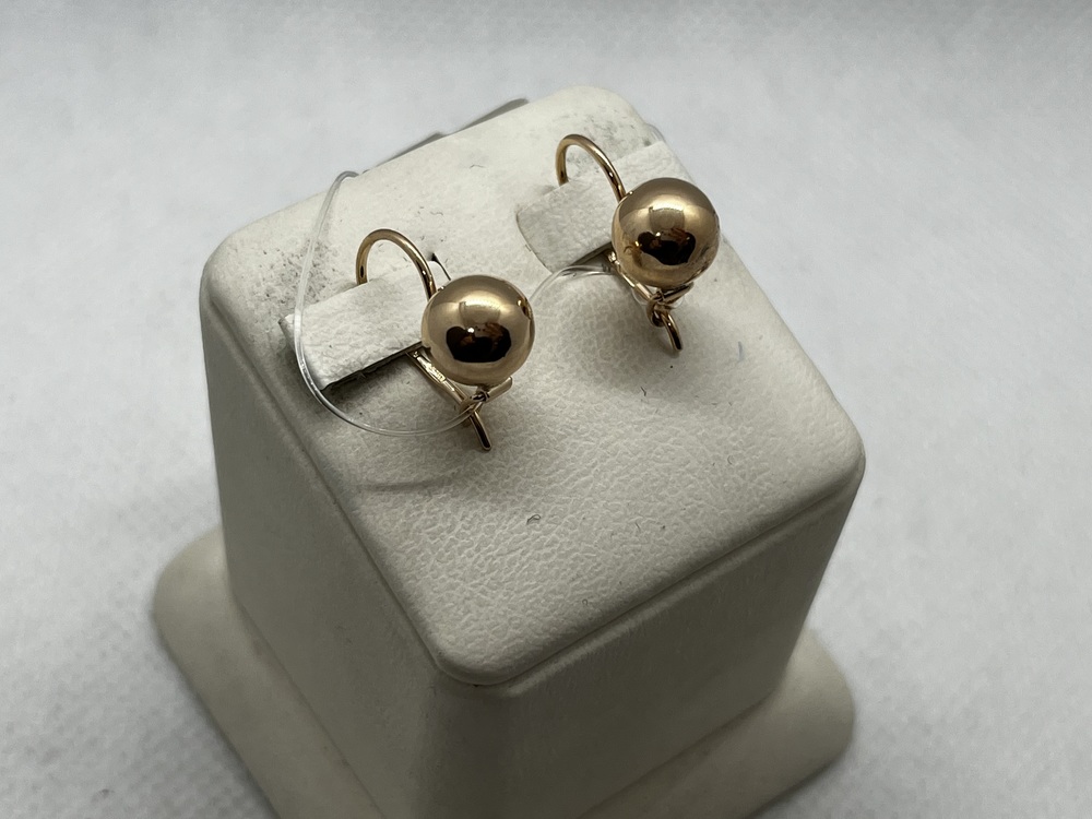 20508 СЕРЬГИ ПЕТЕЛЬКА без камня (Au 585)