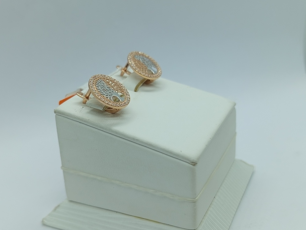 СКМИ585 СЕРЬГИ С КАМНЯМИ (Au 585)