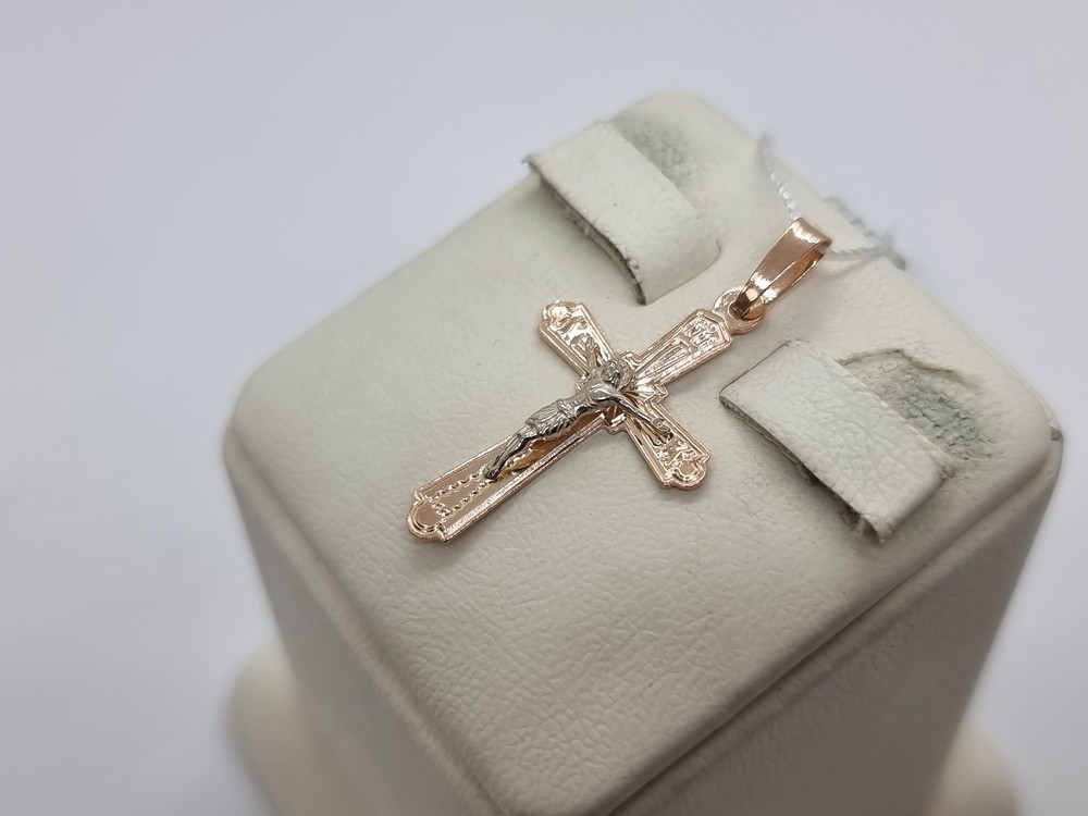 102-ИХ-22.23-12 ПОДВЕСКА КРЕСТ (Au 585)