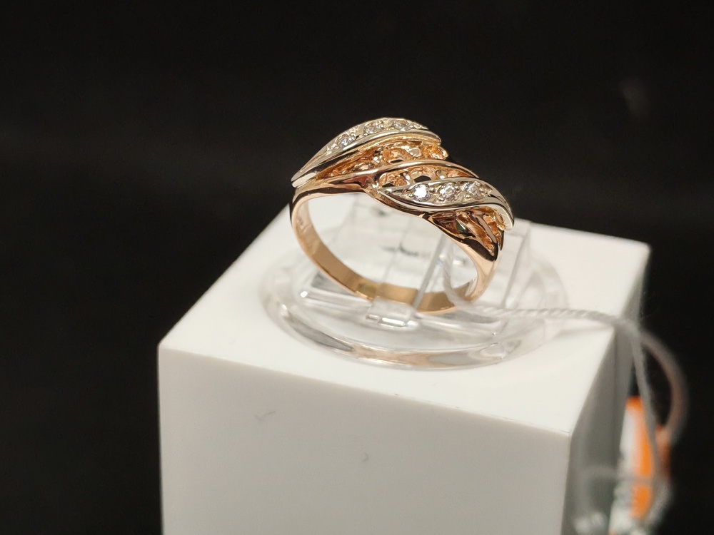 КОЛЬЦО С КАМНЯМИ (Au 585)