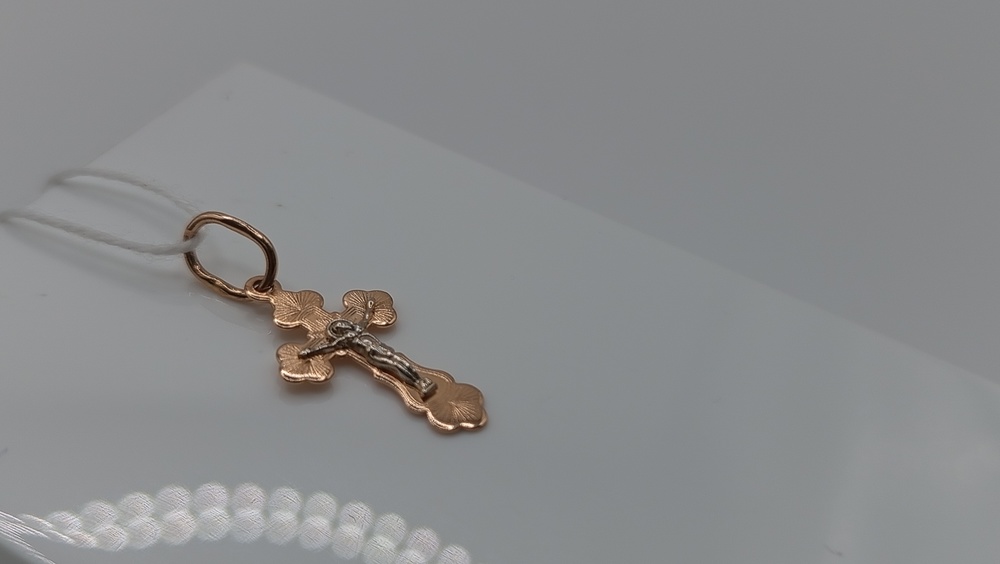 ПОДВЕСКА КРЕСТ БЕЗ КАМНЯ (Au 585)