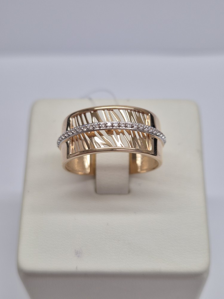 КОЛЬЦО С КАМНЯМИ (Au 585)