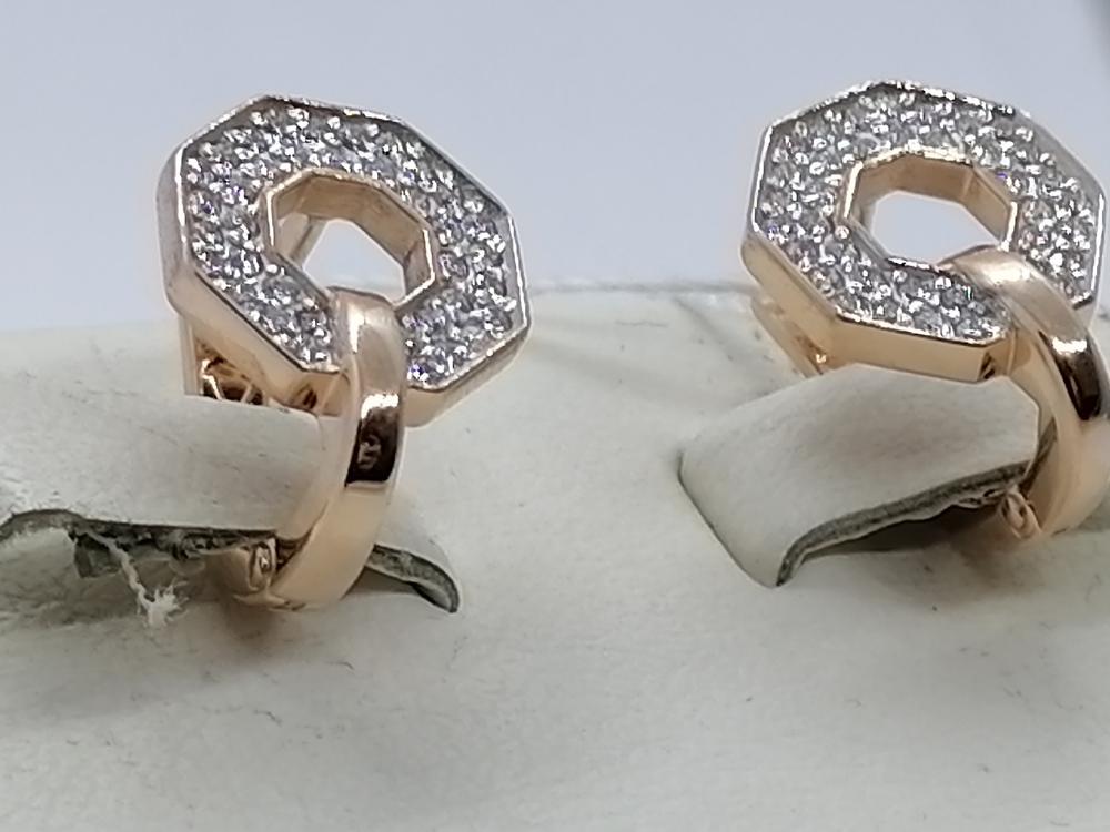 СЕРЬГИ С КАМНЯМИ (Au 585)