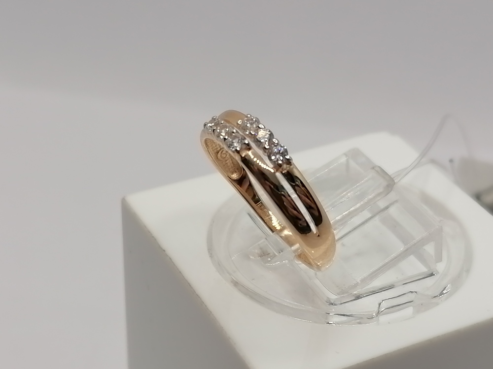 КОЛЬЦО С КАМНЯМИ (Au 585)