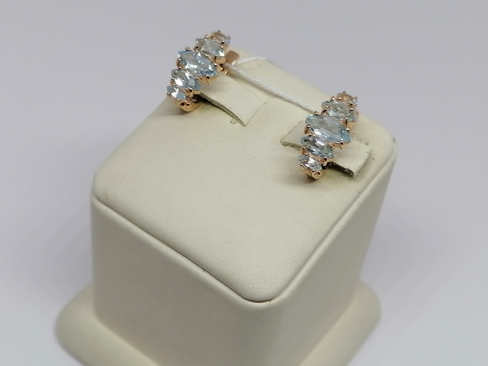 СКМИ585 СЕРЬГИ С КАМНЯМИ (Au 585)